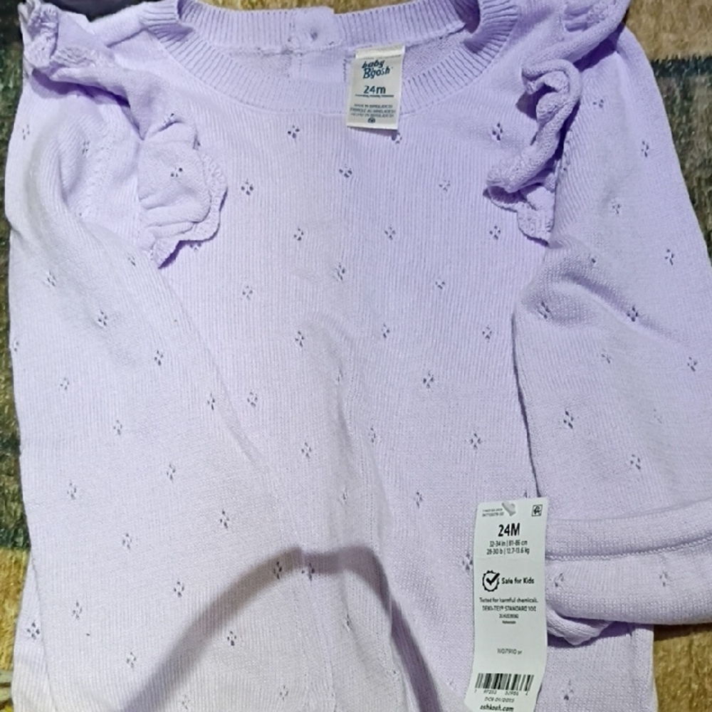 Simple Lavender Kids Sweater
